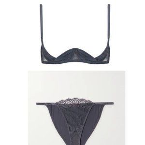 2 Piece Set NWT COCO DE MER Paradiseus Quarter Cup Bra and Bikini SMALL